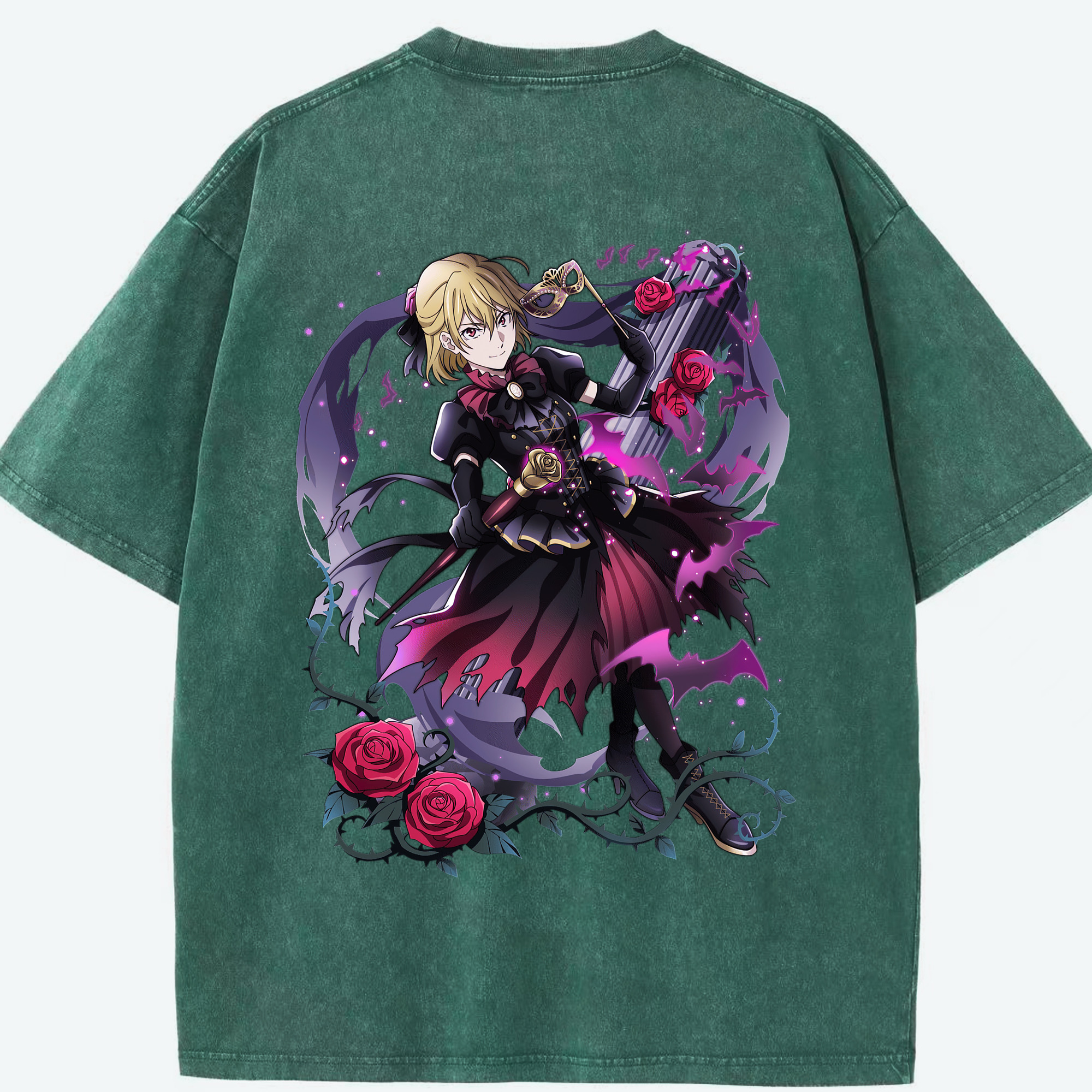 （画像用） 文豪ストレイドッグス Bungo Stray Dogs 綿100% ヴィンテージ風 半袖Tシャツ（背面プリント）